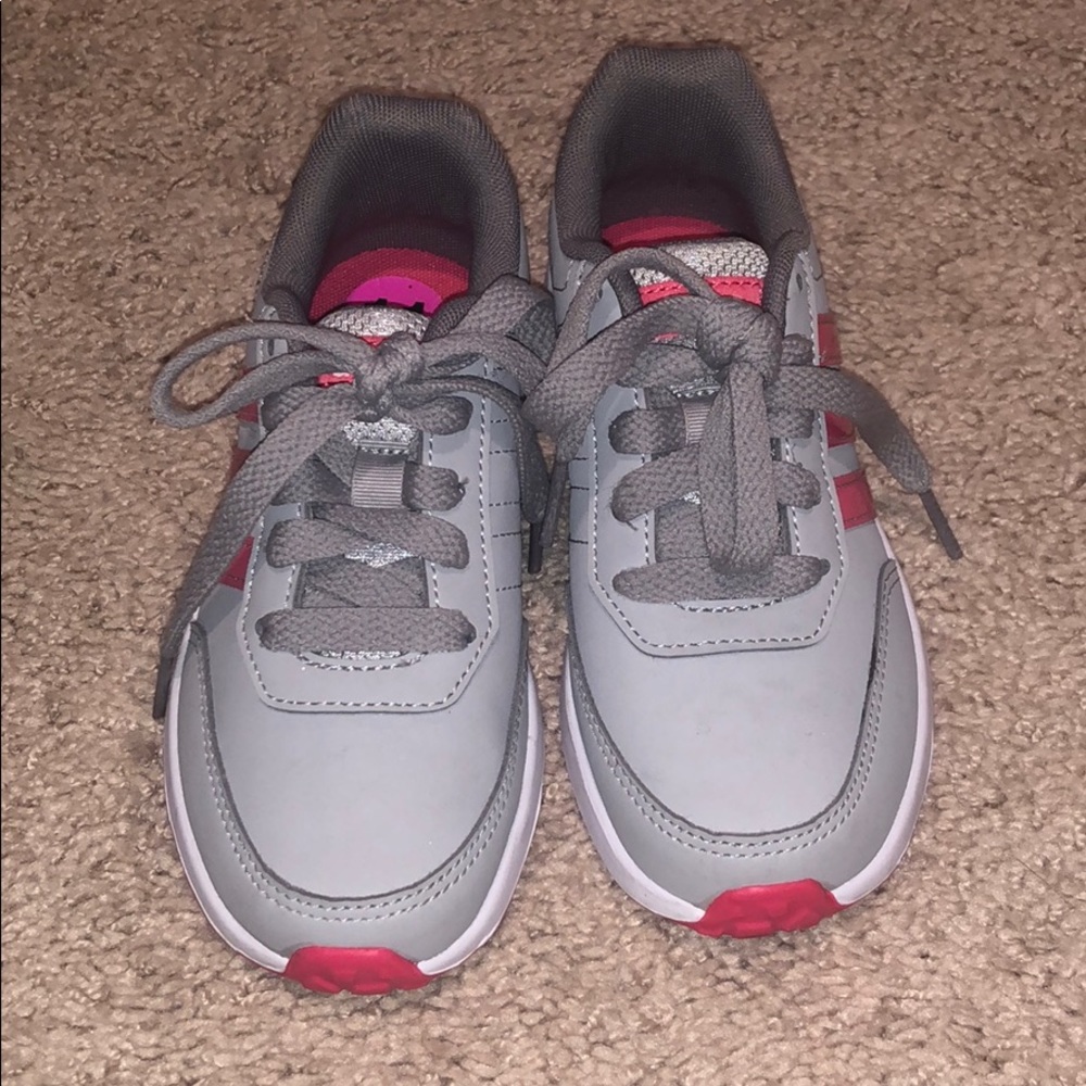 Gray and Pink Adidas
